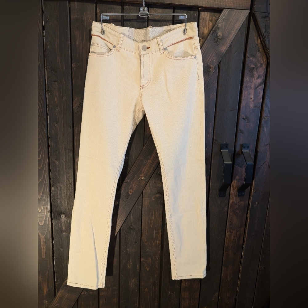 Loro Piana pants, tan with rust stitching. Size 40(European size)
